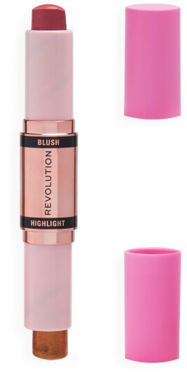 Makeup Revolution Blush & Highlight Stick Flushing Pink