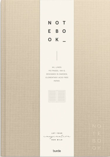 Burde Skrivebok Burde A4 Linjer Beige Burde Skrivebok Burde A4 Linjer Beige
