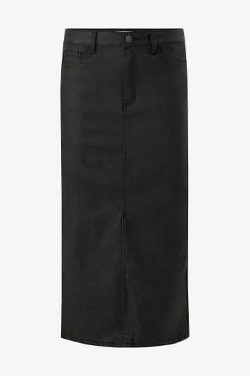 Object Skjørt objNaya Coated MW Skirt Svart