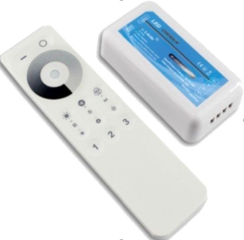 Dimmer med fjernkontroll RF trådløs 12V 144W 24V 288W