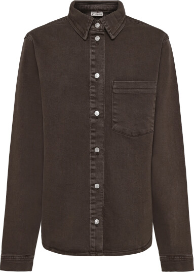 Pieces Pcsilke Ls Shirt Dnm Bc Brown S