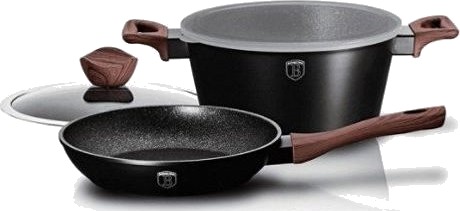 Berlinger Haus Gryte 4L + Stekepanne 24 Cm Med Lokk Ebony Rosewood Bh/6782
