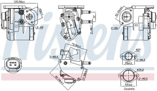EGR Ventil NISSENS 98236 EGR Ventil NISSENS 98236