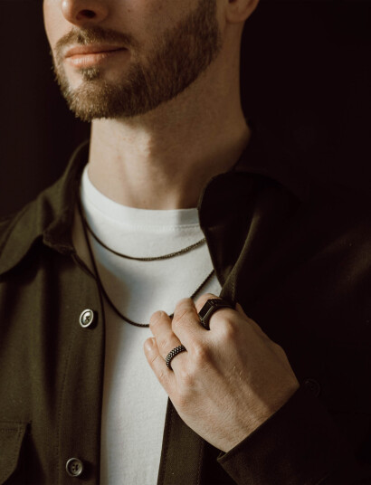 Steel & Barnett Helix Necklace Black ONE SIZE 50 60 cm Steel & Barnett Helix Necklace Black ONE SIZE 50 60 cm