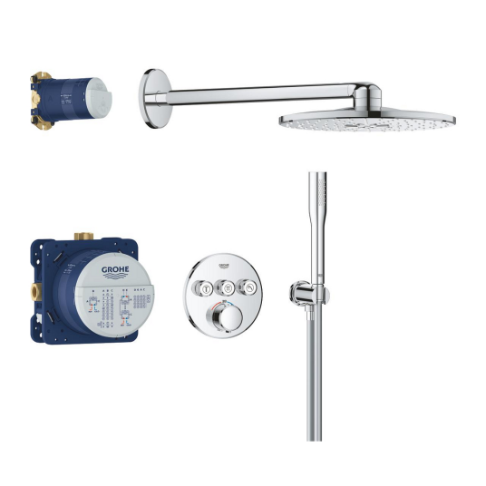 Grohe Precision Smartcontrol Dusjpakke For innbygning 3 uttak Krom