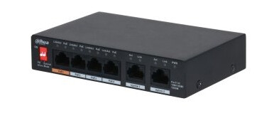 Dahua Technology Pfs3006-4Gt-60-V2, Gigabit Ethernet (10/100/1000), Strøm Over Ethernet (Poe), Kan Monteres På Vegg