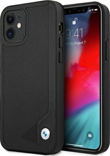 BMW Leather Deboss case for iPhone 12 mini Black