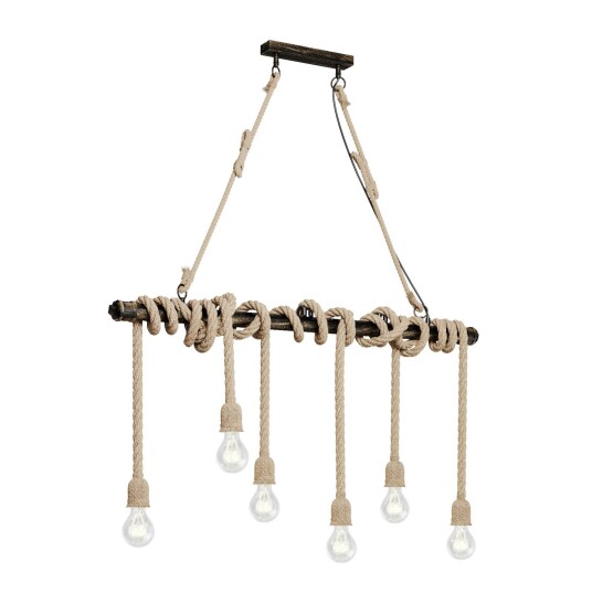 Lindby Hajo pendellampe, 6 lyskilder, vaier Lindby Hajo pendellampe, 6 lyskilder, vaier