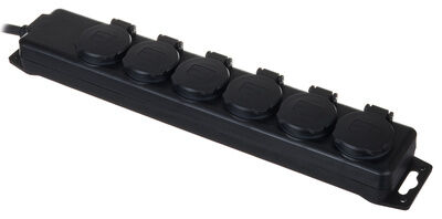 Brennenstuhl Extension socket IP44 6-way black 2m H07RN-F 3G1.5