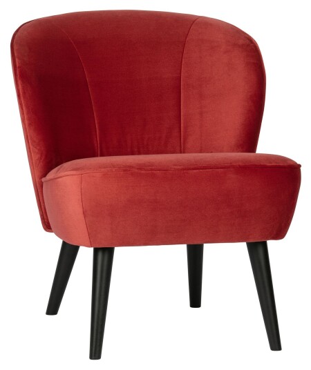 Woood Sara Loungestol - Raspberry Velour Unoliving