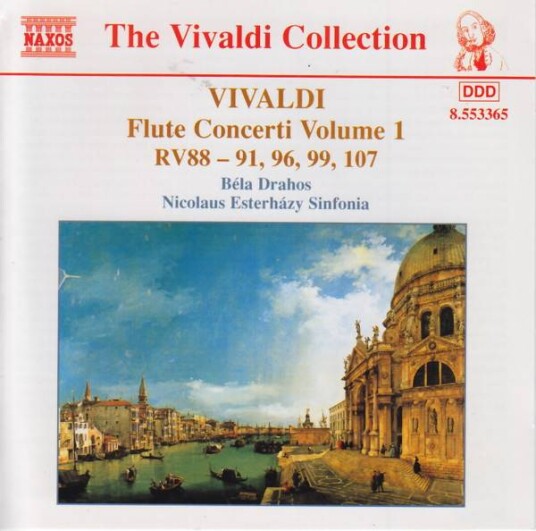 Vivaldi, Bela Drahos, Nicolaus Esterházy Sinfonia Flute Concerti Volume 1 CD Vivaldi, Bela Drahos, Nicolaus Esterházy Sinfonia Flute Concerti Volume 1 CD