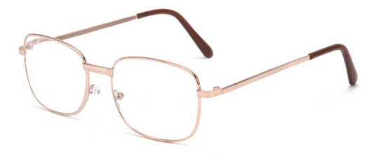 Enkle lesebriller med metallramme [Velg styrke] Gull