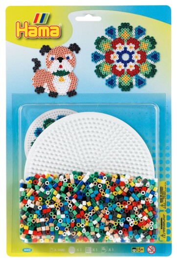 Hama Midi Perlesett blisterpakke 1100 perler Sirkel