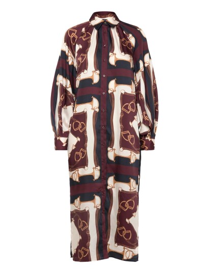 Lauren Ralph Lauren Equestrian Print Twill Midi Shirtdress   Multi/patterned   34