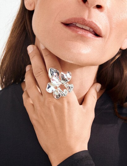 Pilgrim Lunith Ring Silver Plated   Silver   ONE SIZE