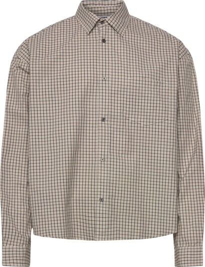 Weekday Boxy Long Sleeved Cotton Poplin Shirt   Beige   S