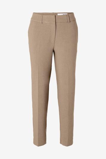 Selected Femme Bukser slfRita ria MW Crop Pant Brun