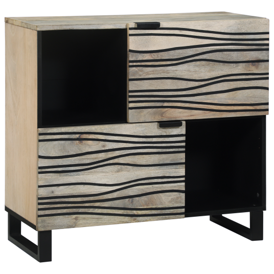 Serviesskap Hvit 80 x 33 x 75 cm heltre mango