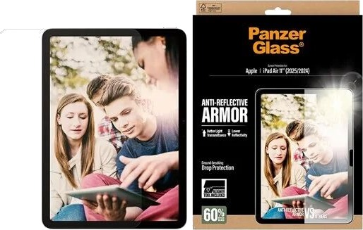 PanzerGlass Anti-Reflekterende Armor Skjermbeskytter for iPad Air 11" (2024-2026) med EasyAligner