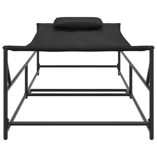 Hage Solbed - Antrasitt - 200x74x73 cm Stål & Textilene
