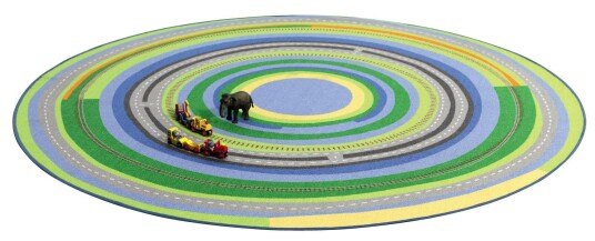 Leketeppe Teppe "Landskap" Ø200cm