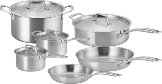Le Creuset Essential 3 ply Stainless Steel grytesett 6 deler