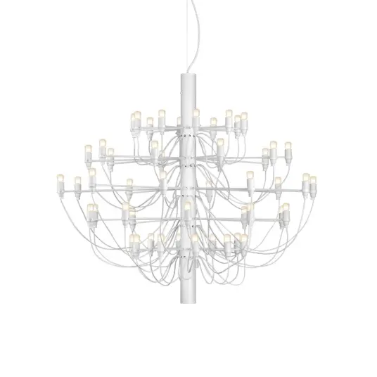 FLOS 2097/50 C Pendel w/Frosted Bulbs Matte White FLOS 2097/50 C Pendel w/Frosted Bulbs Matte White