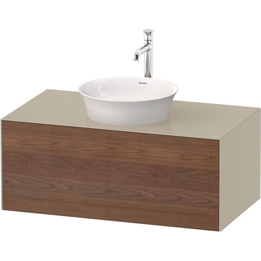 Duravit White Tulip Servantskap 1 skuff 100x55x40,8 cm Valnøtt/Taupe Høyglans