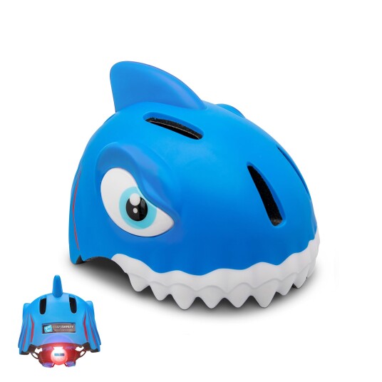 Crazy Safety Blue Shark sykkelhjelm for barn 6-12 år (100501-04-M) Crazy Safety Blue Shark sykkelhjelm for barn 6-12 år (100501-04-M)