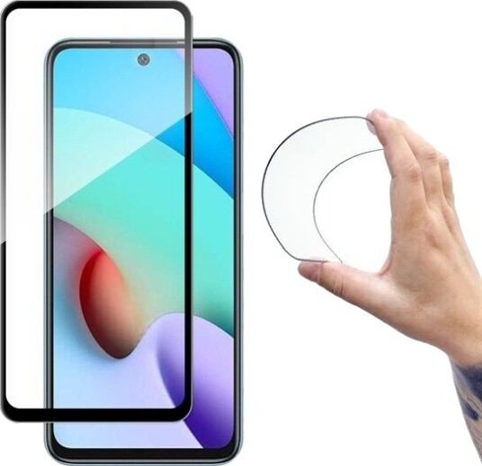 Wozinsky Full Cover Flexi Nano Glass Film Tempered Glass with Frame Xiaomi Redmi 10 Black
