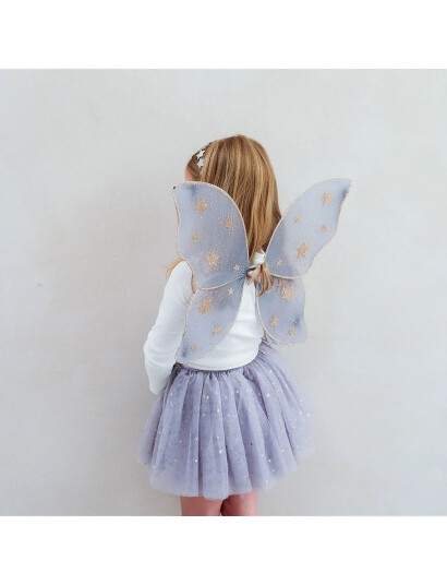 Mimi & Lula Fairy Wings - Grey Starry Night - Gold - ONE SIZE