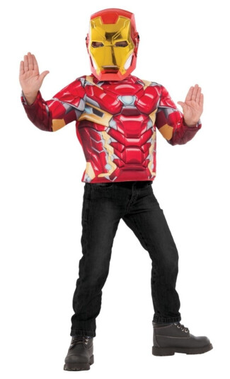 Iron Man Avengers Assemble Deluxe Top Udklædningssæt, 4-7 År