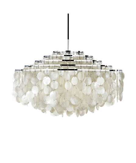 Verner Panton Fun 11DM Taklampe Krom & Perlemor Verner Panton Fun 11DM Taklampe Krom & Perlemor