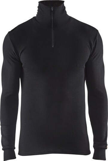 Blåkläder Undertrøye 4891 Svart, Halv Glidelås XS