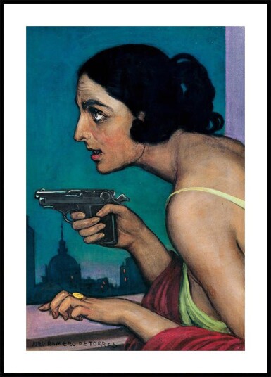 Woman with a Gun Vintage Plakat Plakat / 100x150cm Woman with a Gun Vintage Plakat Plakat / 100x150cm