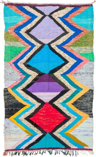 Marokkansk Boucherouite teppe 140 x 235 cm Størrelse: 140 x 235 cm