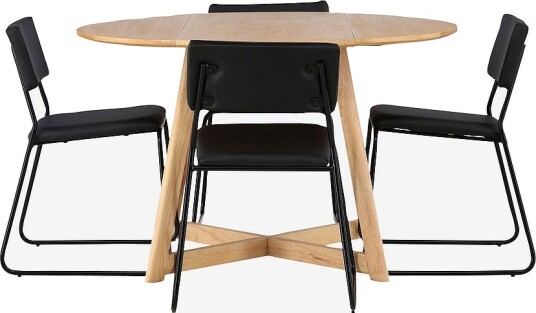 Venture Home Spisegruppe Yadikon med 4 stk stoler Kenth Brun Venture Home Spisegruppe Yadikon med 4 stk stoler Kenth Brun