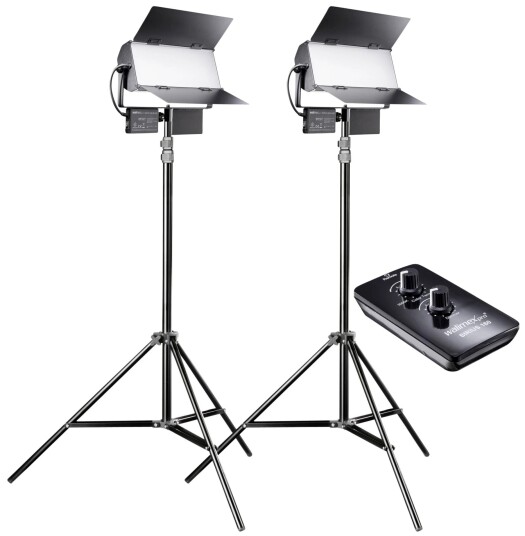 Walimex Pro Sirius 160 B-LED flatelys – 65W, 3000–5600K, 6000lm, CRI 90–93, 120° – Svart