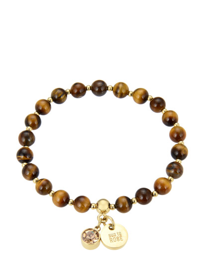 BUD TO ROSE Beverly Bracelet Tiger Eye/Gold |Multi/patterned |One Size