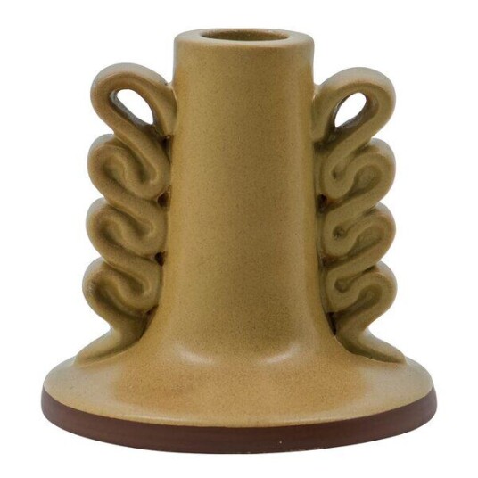 House Doctor Diva lysestake i steintøy 9,5 cm Beige House Doctor Diva lysestake i steintøy 9,5 cm Beige