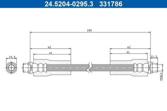 Bremseslange ATE 24.5204-0295.3 Bremseslange ATE 24.5204-0295.3