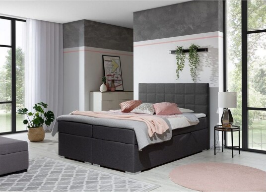 Box Spring Eltap Alice 140x200 cm Sawana 05 Grå