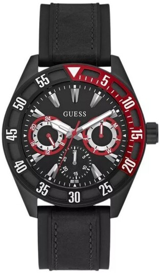 Guess Herreklokke GW0903G2 Letterman Sort/Lær Ø44 mm Guess Herreklokke GW0903G2 Letterman Sort/Lær Ø44 mm