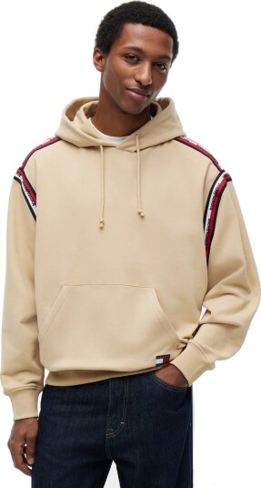 Tommy Jeans Tjm Rlx Tape Hoodie Beige M Tommy Jeans Tjm Rlx Tape Hoodie Beige M