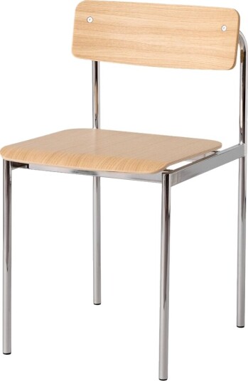 Moebe Offset Spisestol Krom/ Lakkert Eik Moebe Offset Spisestol Krom/ Lakkert Eik