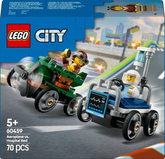 LEGO City 60459 Racerbilpakke flybil mot sykesengbil LEGO City 60459 Racerbilpakke flybil mot sykesengbil