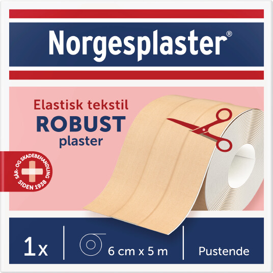Norgesplaster Robust klippeplaster, 6 cm x 5 m, 1 stk. Norgesplaster Robust klippeplaster, 6 cm x 5 m, 1 stk.