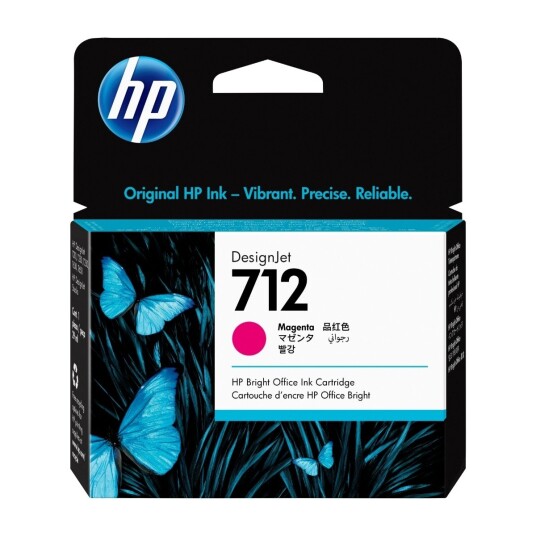 HP 712 / 3ED68A - Magenta Ink - Blekkpatron Rød