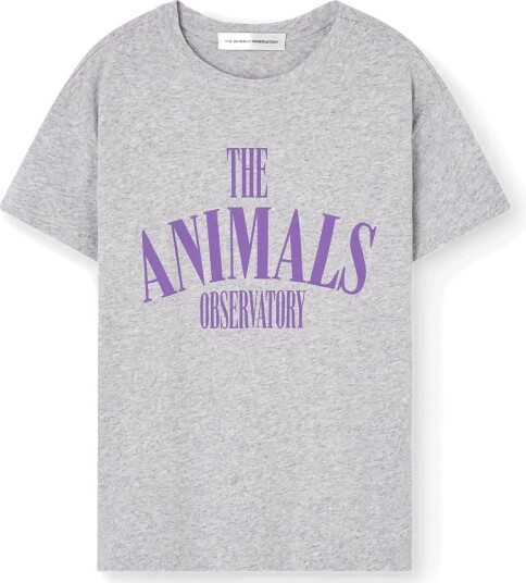 THE ANIMALS OBSERVATORY Pupfish Kid T Shirt Medium Grey Heather Grey 10 Y