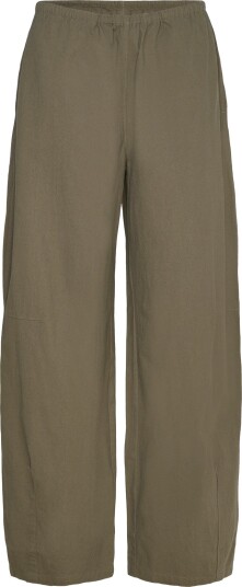 Weekday Low Rise Loose Pull On Trousers   Khaki green   XS